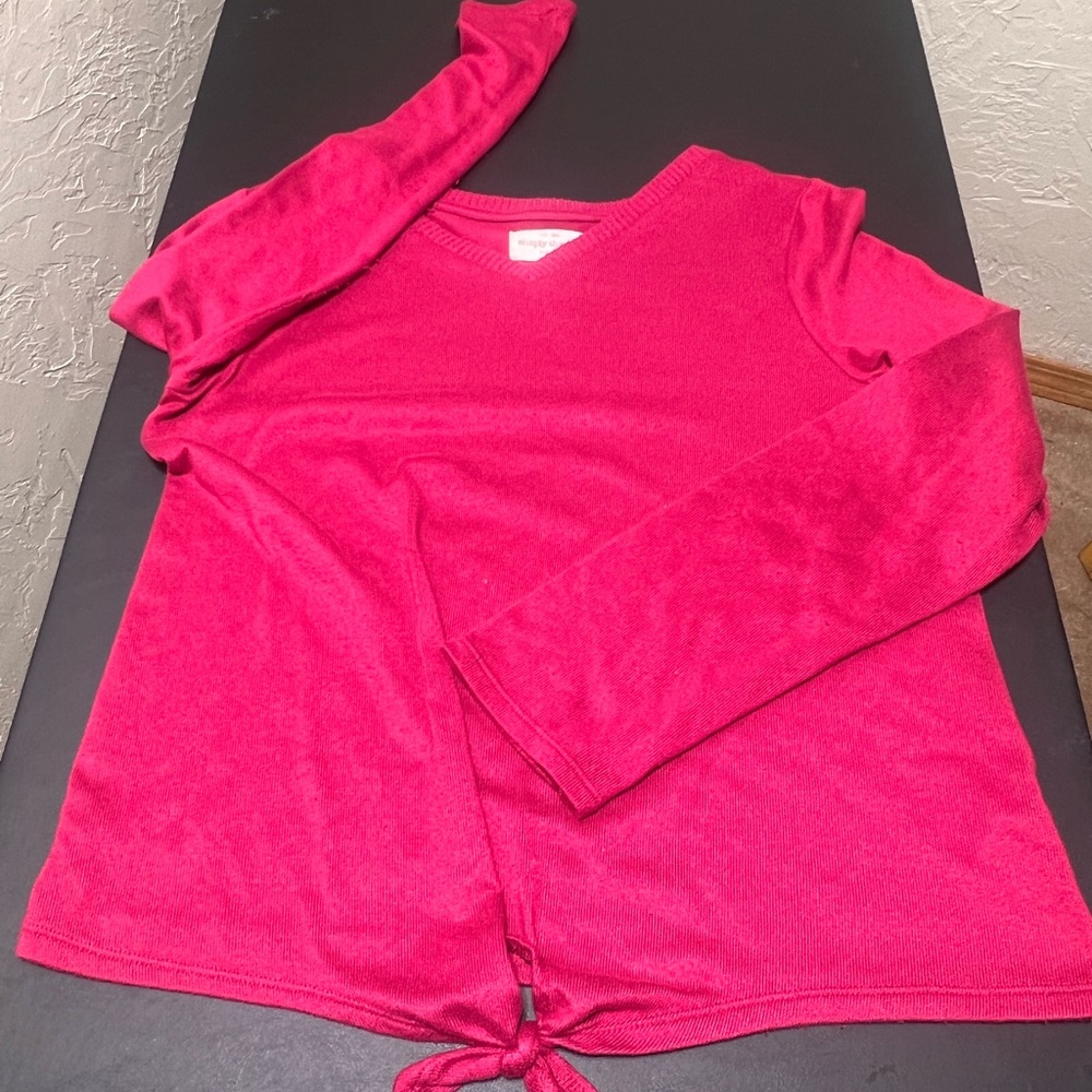 Simply Threads Lightweight Pink Long Sleeve Sweater Girls 14 **READ**